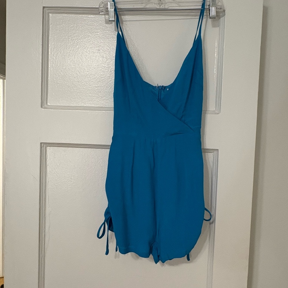 Superdown Blue One Piece Swimsuit with Spaghetti Straps